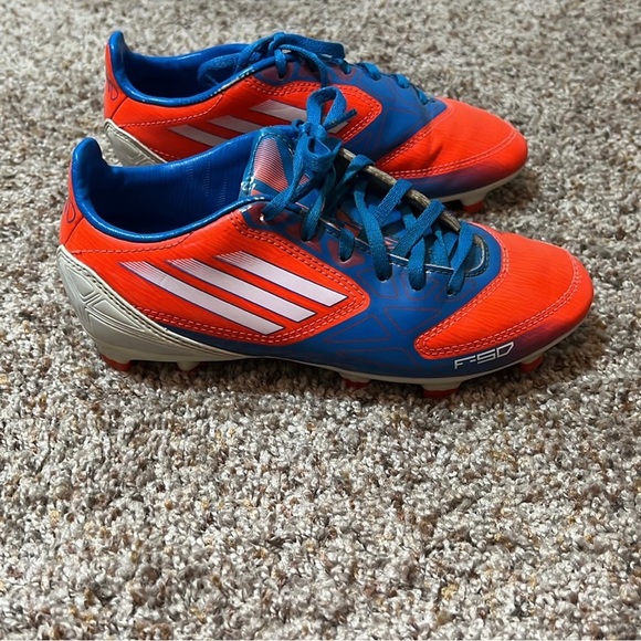 adidas Other - Adidas V21317 Soccer Cleats F50 Adizero Orange Blue Size 2 Vintage 2012